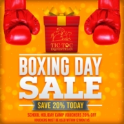 *BOXING DAY SALE* 
 Save 20% on School Holiday Camp vouchers, vouchers valid for