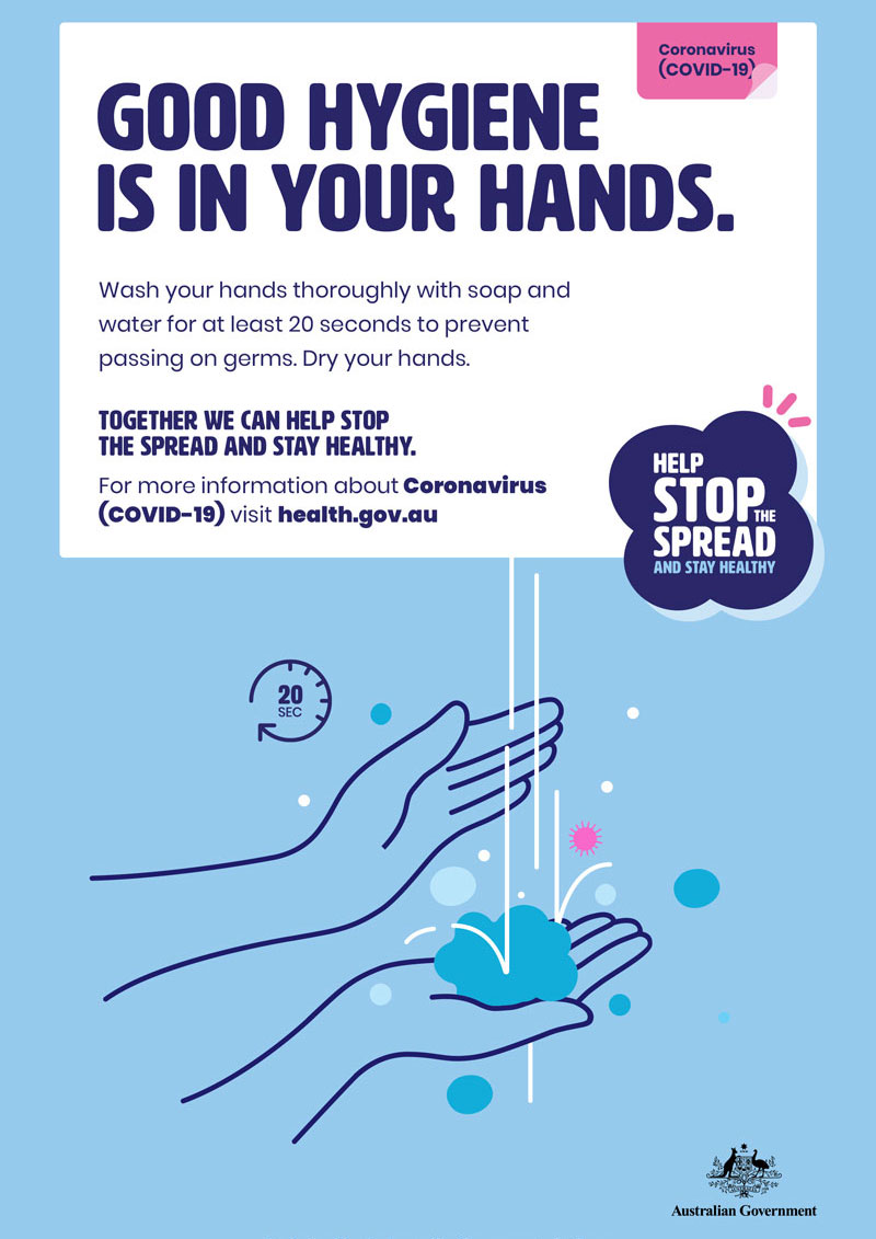 Health & Safety Action Plan - coronavirus covid 19 print ads good hygiene is in your hands image